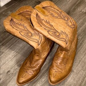 Brown Leather Western Boots